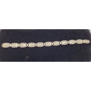 WWII Sterling Silver Forget Me Not Bracelet